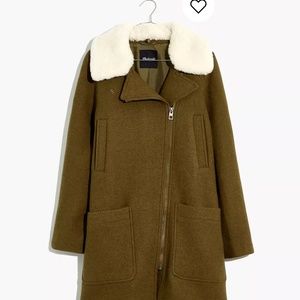 Madewell Eldridge Coat Green Small Petite NWT